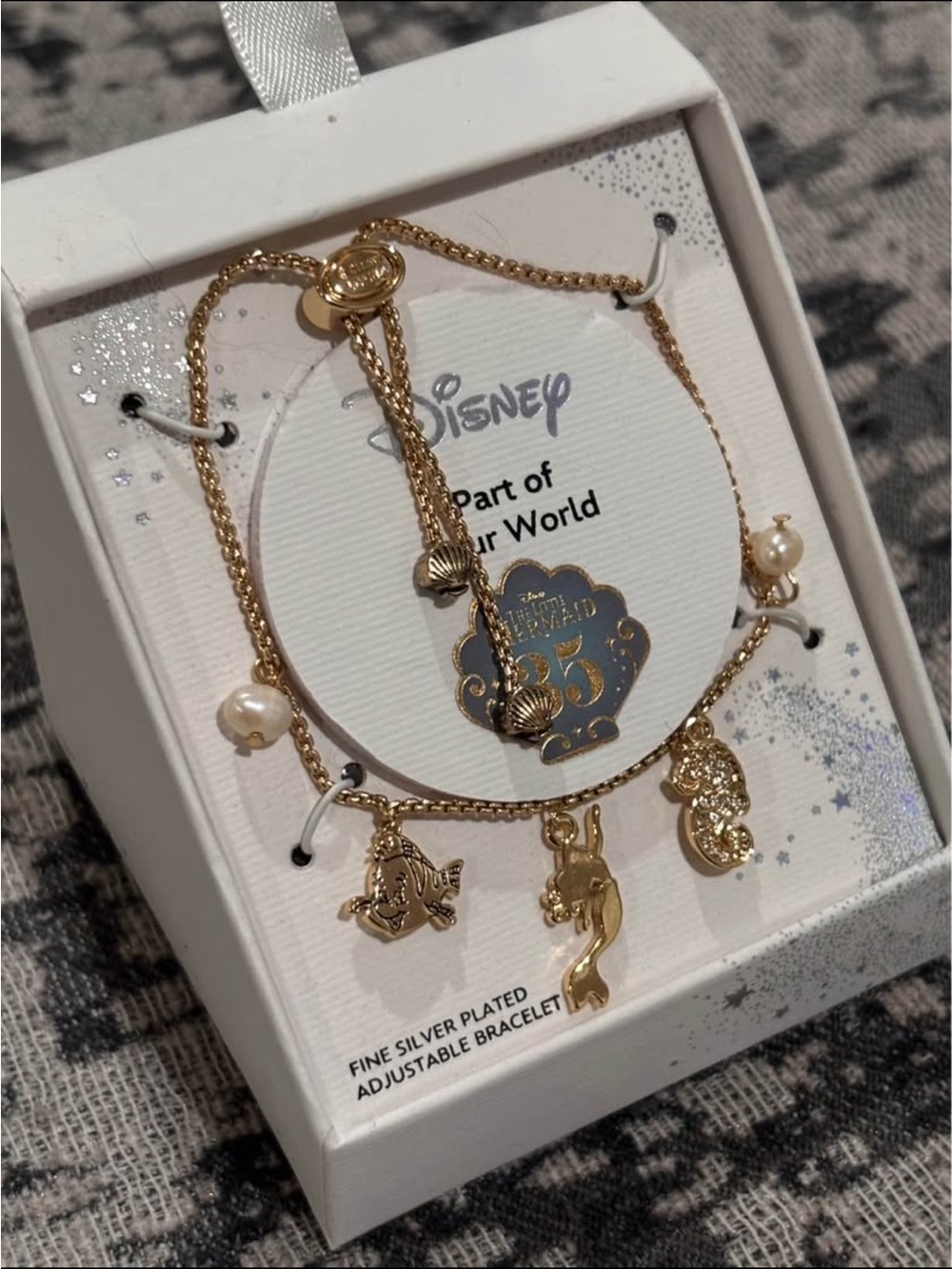 Disney Little Mermaid Ariel Charm Bracelet 35th Anniversary Part of Your World